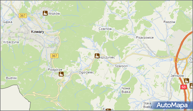 mapa Leszczyniec, Leszczyniec na mapie Targeo