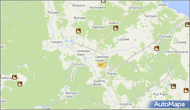mapa Lewkowo Nowe, Lewkowo Nowe na mapie Targeo