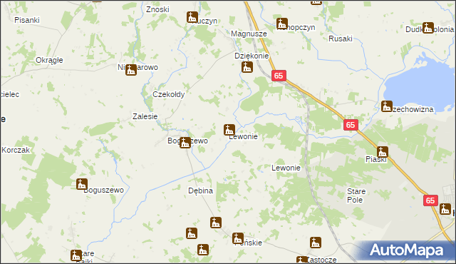 mapa Lewonie, Lewonie na mapie Targeo