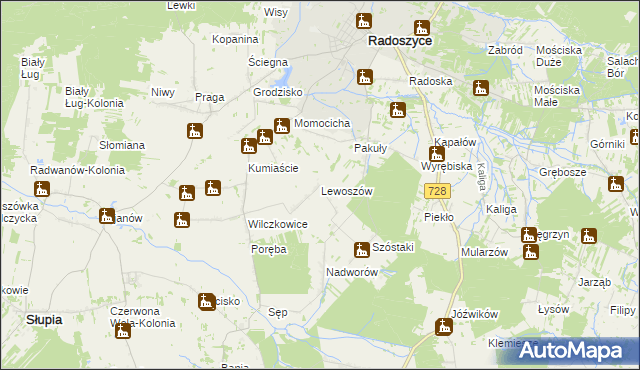 mapa Lewoszów, Lewoszów na mapie Targeo