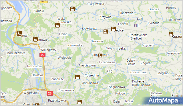 mapa Librantowa, Librantowa na mapie Targeo