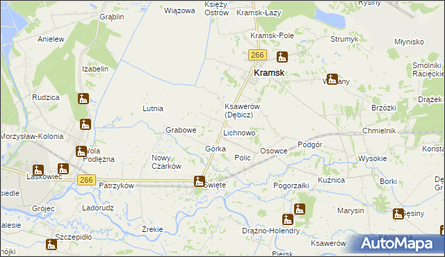 mapa Lichnowo, Lichnowo na mapie Targeo