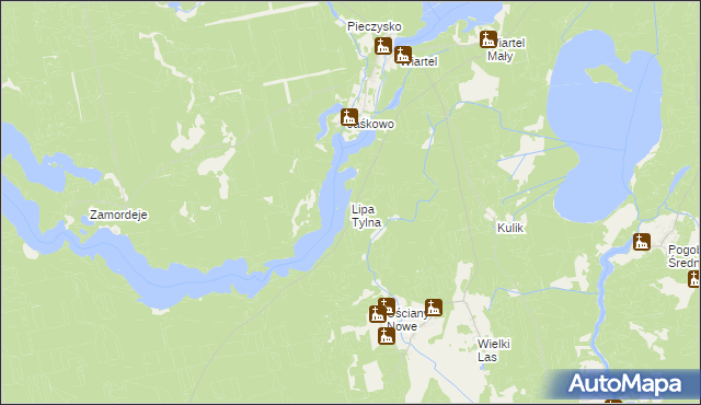 mapa Lipa Tylna, Lipa Tylna na mapie Targeo
