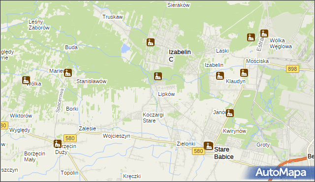 mapa Lipków, Lipków na mapie Targeo