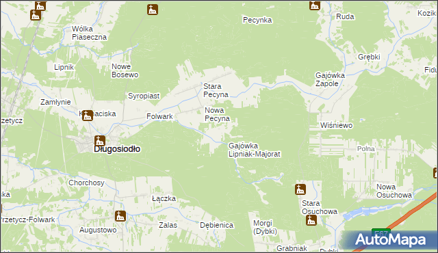 mapa Lipniak-Majorat, Lipniak-Majorat na mapie Targeo