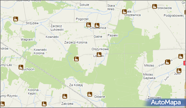 mapa Lipniaki, Lipniaki na mapie Targeo