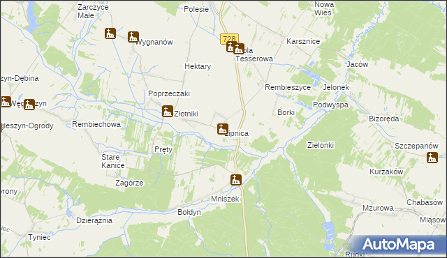 mapa Lipnica gmina Małogoszcz, Lipnica gmina Małogoszcz na mapie Targeo