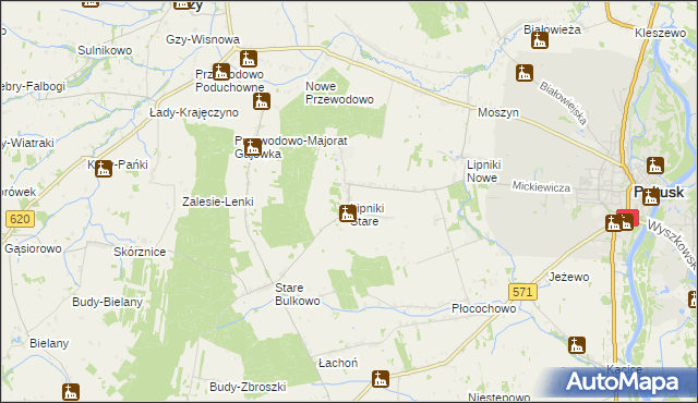 mapa Lipniki Stare, Lipniki Stare na mapie Targeo