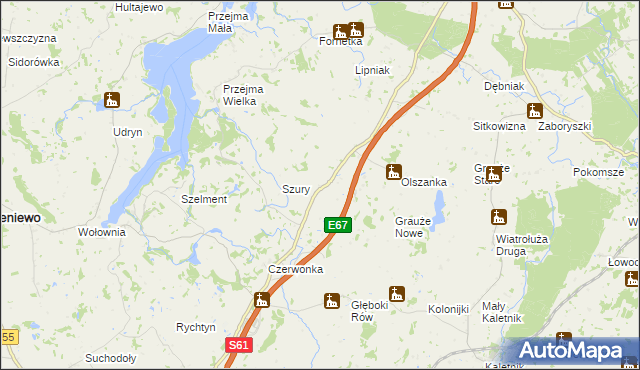 mapa Lipowo gmina Szypliszki, Lipowo gmina Szypliszki na mapie Targeo