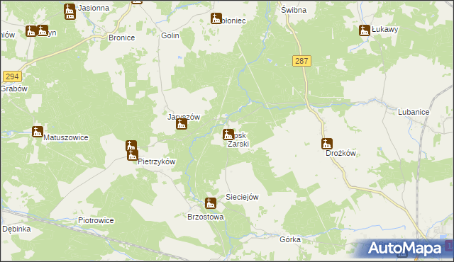 mapa Lipsk Żarski, Lipsk Żarski na mapie Targeo