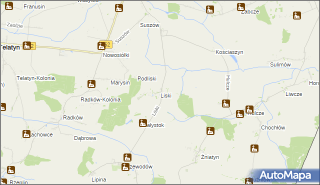mapa Liski gmina Dołhobyczów, Liski gmina Dołhobyczów na mapie Targeo