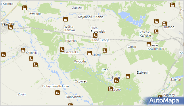 mapa Liszno, Liszno na mapie Targeo