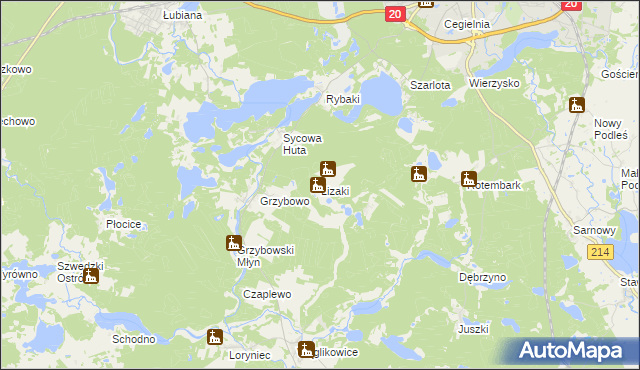 mapa Lizaki, Lizaki na mapie Targeo