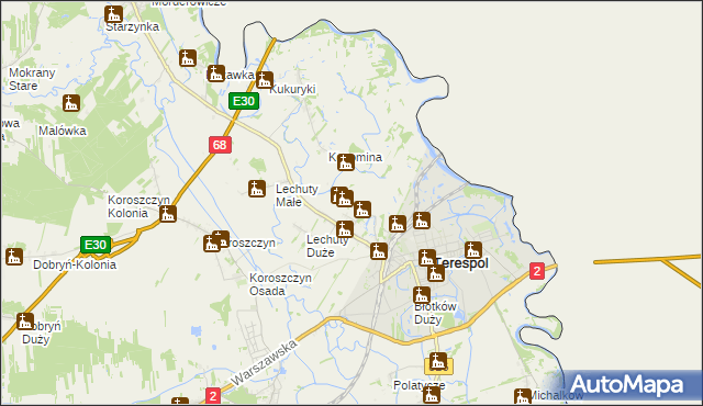 mapa Łobaczew Mały, Łobaczew Mały na mapie Targeo