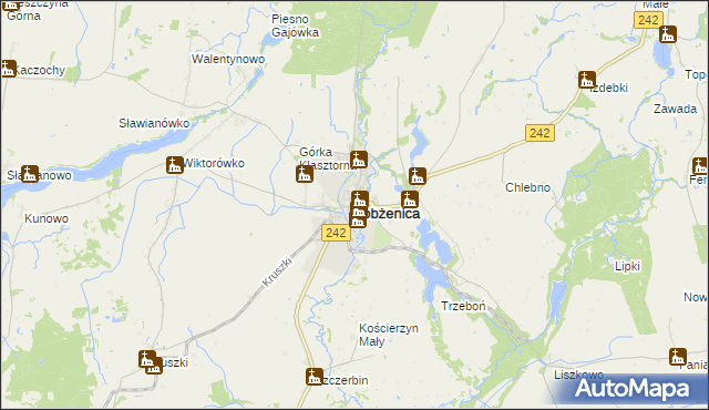 mapa Łobżenica, Łobżenica na mapie Targeo