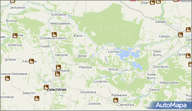 mapa Łochów Nowy, Łochów Nowy na mapie Targeo