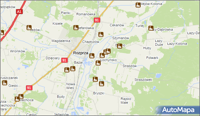 mapa Łochyńsko, Łochyńsko na mapie Targeo