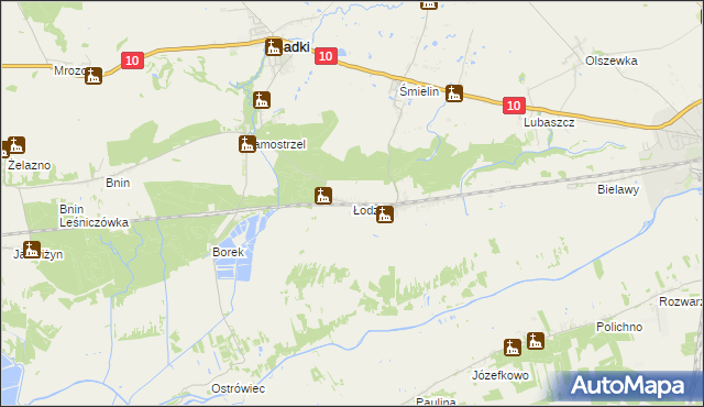 mapa Łodzia gmina Sadki, Łodzia gmina Sadki na mapie Targeo