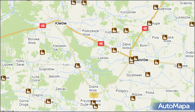 mapa Łojków, Łojków na mapie Targeo