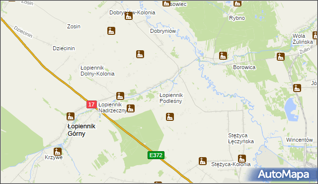 mapa Łopiennik Podleśny, Łopiennik Podleśny na mapie Targeo