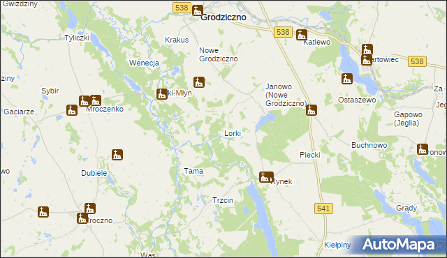 mapa Lorki, Lorki na mapie Targeo