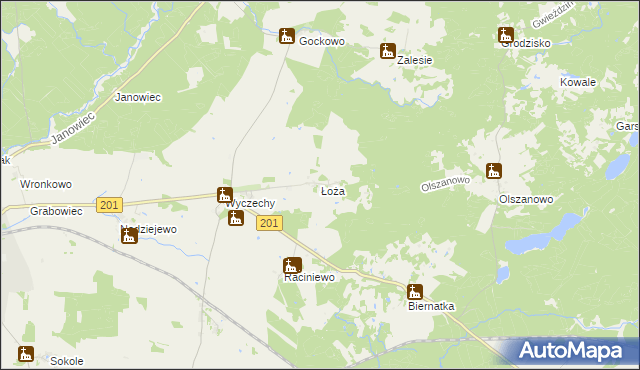 mapa Łoża, Łoża na mapie Targeo