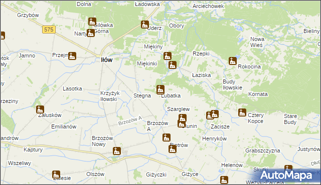 mapa Lubatka, Lubatka na mapie Targeo