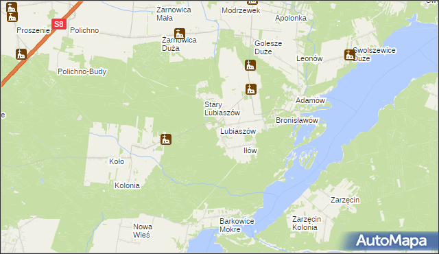 mapa Lubiaszów, Lubiaszów na mapie Targeo