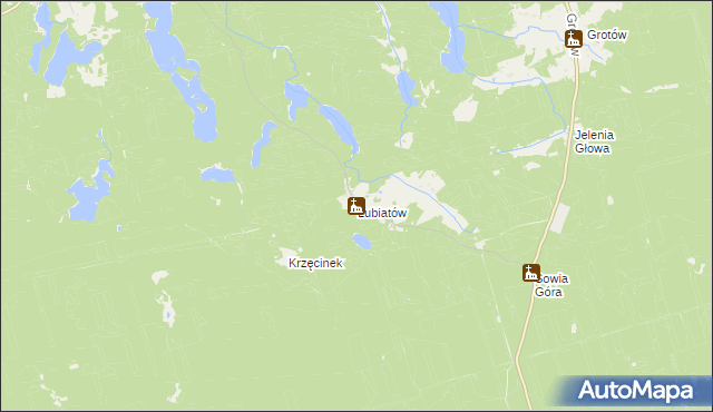 mapa Lubiatów gmina Drezdenko, Lubiatów gmina Drezdenko na mapie Targeo