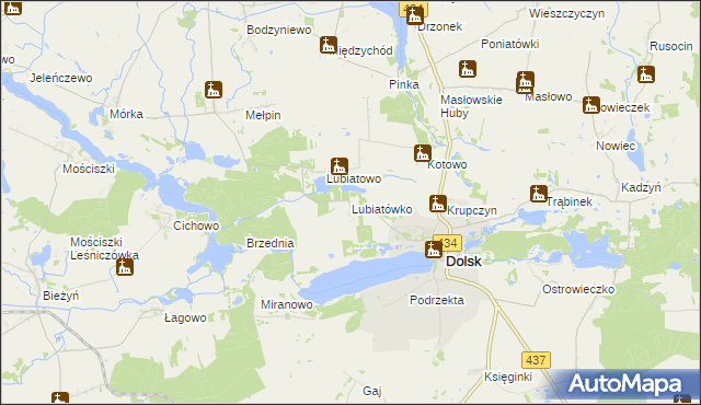 mapa Lubiatówko, Lubiatówko na mapie Targeo
