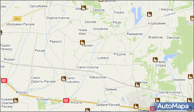 mapa Lubiecz, Lubiecz na mapie Targeo