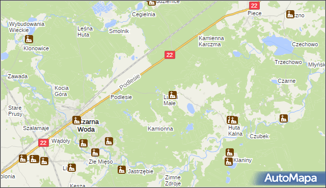 mapa Lubiki Małe, Lubiki Małe na mapie Targeo