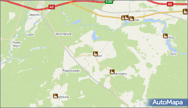 mapa Lubin gmina Torzym, Lubin gmina Torzym na mapie Targeo