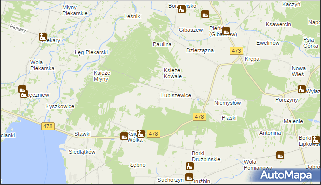 mapa Lubiszewice, Lubiszewice na mapie Targeo