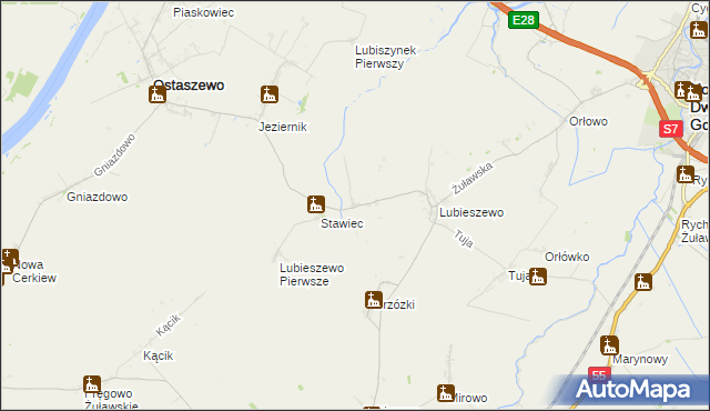 mapa Lubiszynek Drugi, Lubiszynek Drugi na mapie Targeo