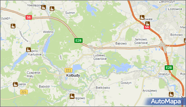 mapa Lublewo Gdańskie, Lublewo Gdańskie na mapie Targeo