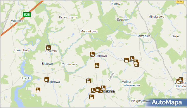 mapa Lubnowo, Lubnowo na mapie Targeo