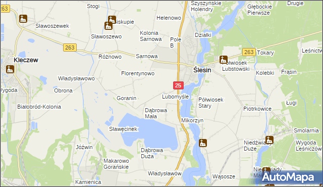 mapa Lubomyśle, Lubomyśle na mapie Targeo