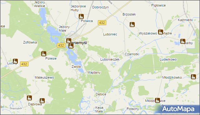 mapa Lubonieczek, Lubonieczek na mapie Targeo