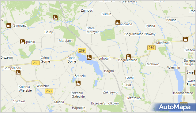 mapa Lubotyń gmina Babiak, Lubotyń gmina Babiak na mapie Targeo