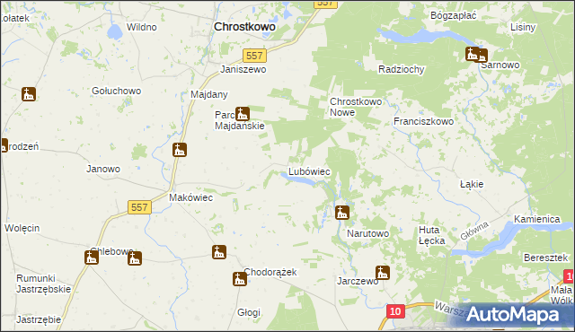 mapa Lubówiec, Lubówiec na mapie Targeo