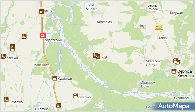 mapa Lubuń, Lubuń na mapie Targeo