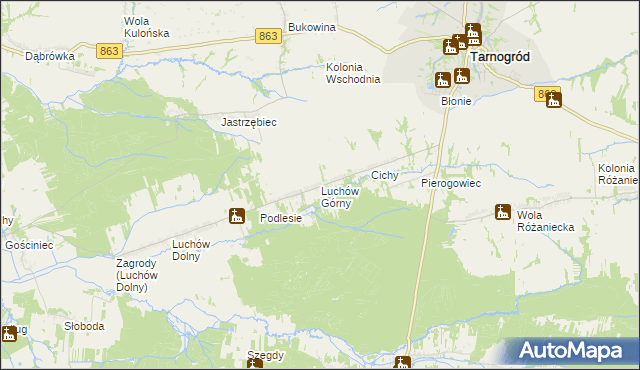 mapa Luchów Górny, Luchów Górny na mapie Targeo