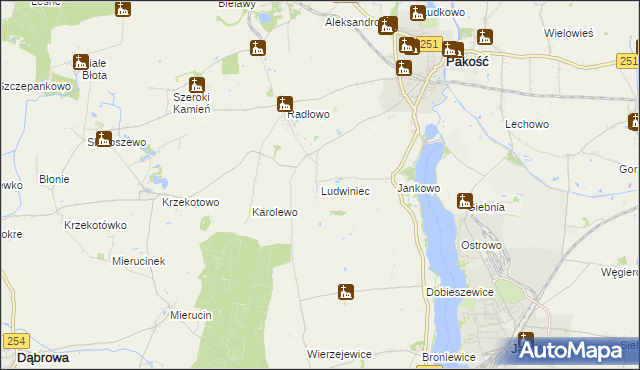 mapa Ludwiniec, Ludwiniec na mapie Targeo