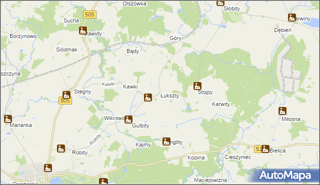 mapa Łukszty, Łukszty na mapie Targeo