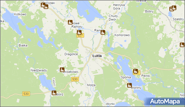 mapa Łukta, Łukta na mapie Targeo