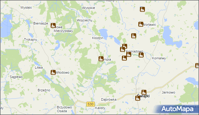 mapa Łumpia, Łumpia na mapie Targeo