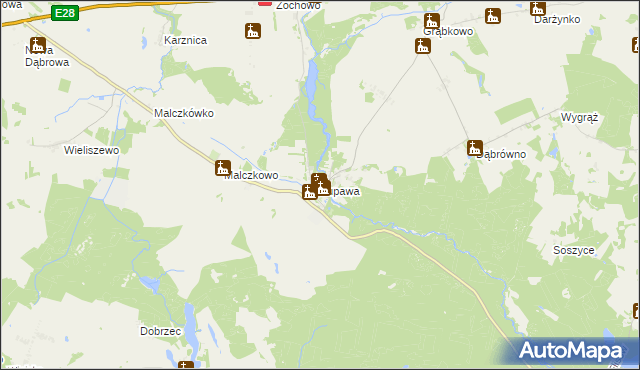 mapa Łupawa, Łupawa na mapie Targeo