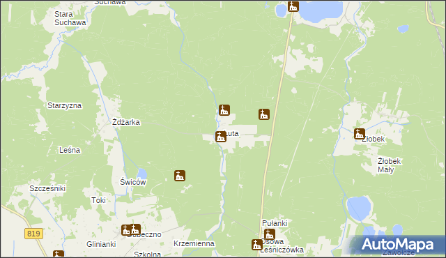 mapa Luta gmina Włodawa, Luta gmina Włodawa na mapie Targeo