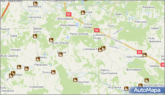 mapa Lutkówka-Kolonia, Lutkówka-Kolonia na mapie Targeo